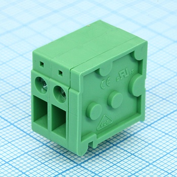 DG105R-5.0-02P-14-00A(H) - Винтовой клеммный блок c рельефной обоймой,2 контакта. Серия DG105R-5.0