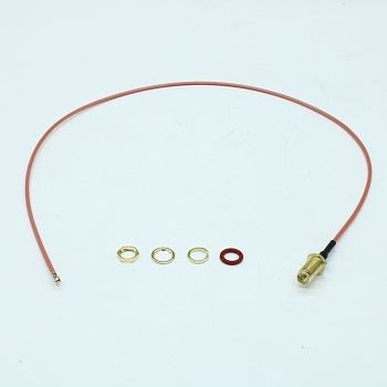 UFL-F/RPSMA-F JF1R6-CR3-41 - Разъем высокочастотный, кабельная сборка UFL гнездо - RP SMA штекер, длина 41 см