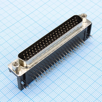 DS1038-62MBNSIA74-0CC - Разъем D-Sub штыревой угловой 62 контактов на плату