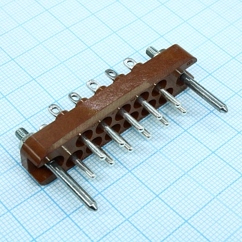 РП10-11 Л вилка - Соединитель  низкочастотный, прямоугольный, внутреннего монтажа