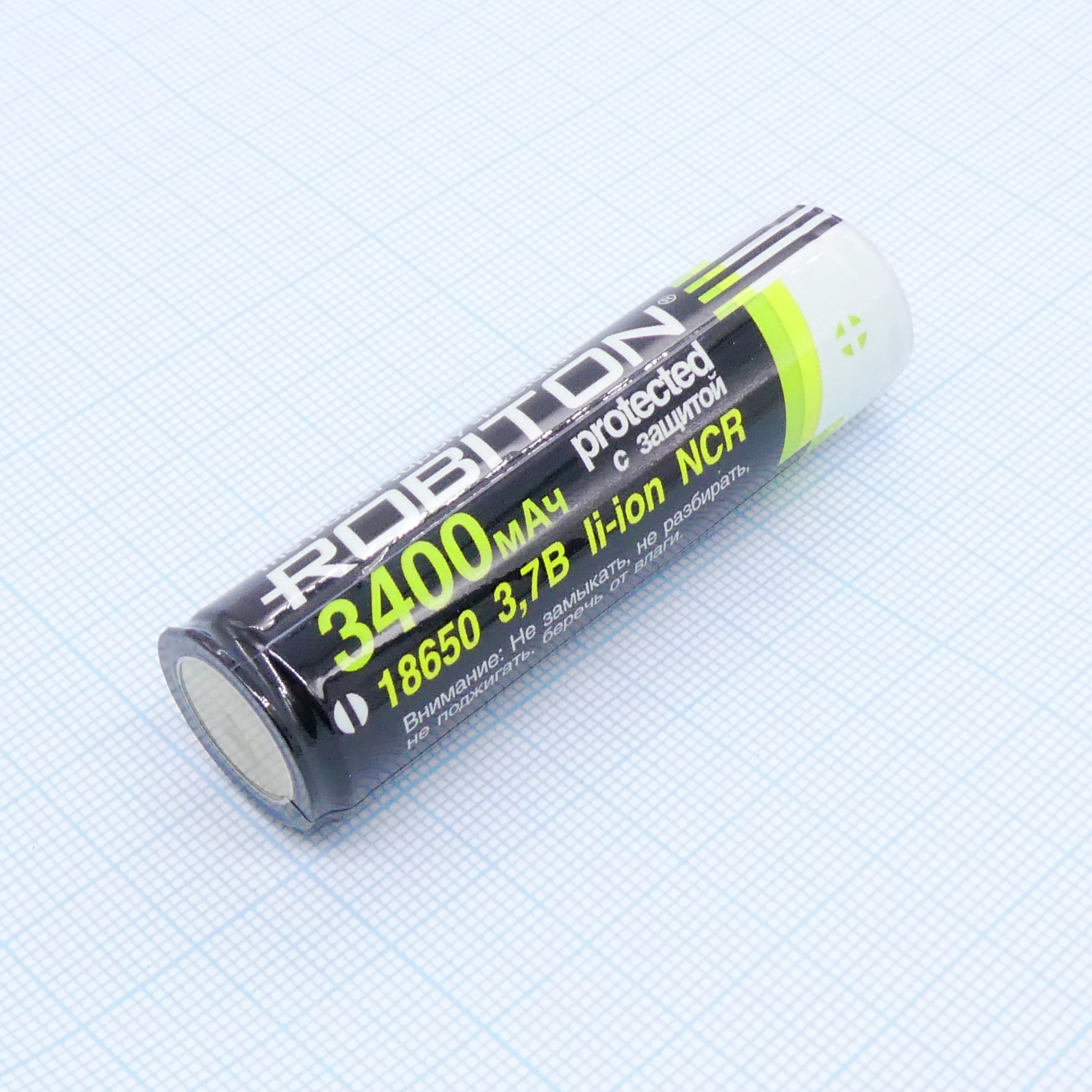 Аккумулятор 18650 PAN3400 - Аккумулятор литий-ионный (Li-Ion) типоразмер 18650 3.7 В 3400 мА/ч с защитой