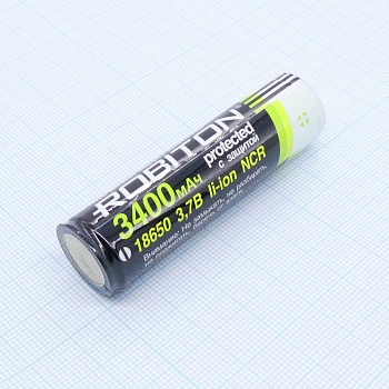 Аккумулятор 18650 PAN3400 - Аккумулятор литий-ионный (Li-Ion) типоразмер 18650 3.7 В 3400 мА/ч с защитой
