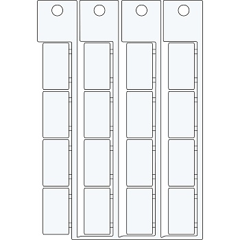 brd1527AD - Адгезивная бирка 1527AD, размер 15х27 мм, белая, 480 шт/упак.