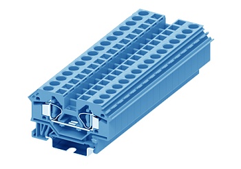 Проходная клемма 206913 - Проходная клемма, TA6, тип фиксации провода: пружинный, номинальное сечение: 6 мм кв., 41A, 800V, ширина: 8 мм, цвет: синий, тип монтажа: DIN 35