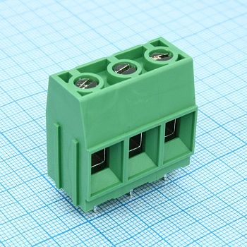 DG136T-10.16-03P-14-00A(H) - Винтовой клеммный блок c рельефной обоймой, 3 контакта. Серия DG136T-10.16