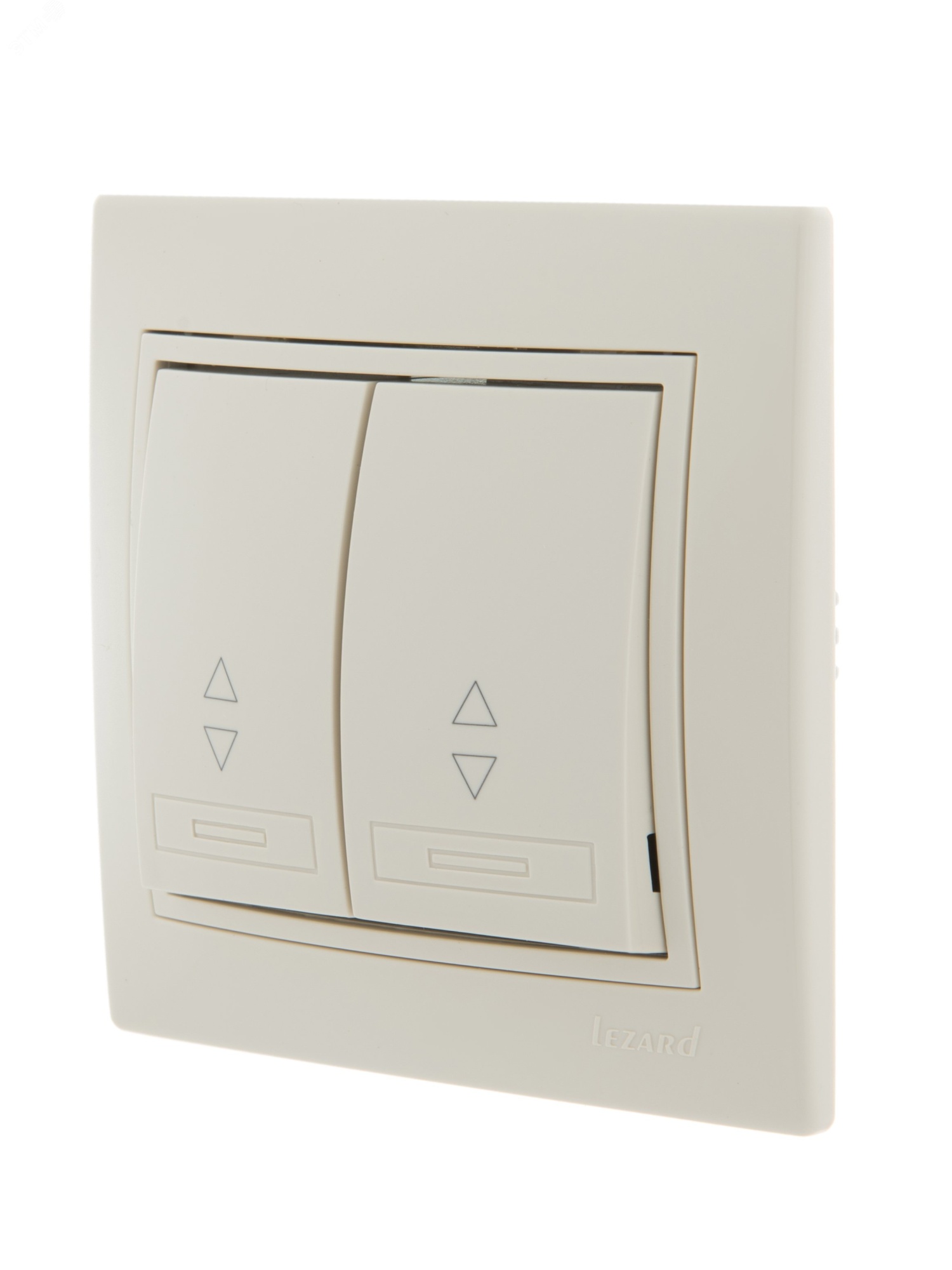 Переключатель проходной 2-кл. СП Mira 10А со вставкой крем. 701-0303-106