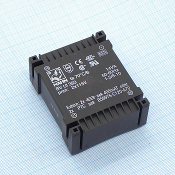 BV UI 393 0081 - Трансформатор питания 14ВА  2*115В, 2*12В, 2*583мА 70/B (45)