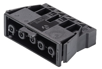 Разъем GESIS GST18i5F B2 R V SW - Розеточный разъем в панель, 5 полюсов, пружинная фиксация, толщина панели 0,5-1,5 мм номинальное напряжение: 250/400V, номинальный ток: 20A, цвет: черный, серия gesis GST18i5