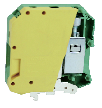 Заземляющая клемма UKJ-50JD - Заземляющая клемма, тип фиксации провода: винтовой, номинальное сечение: 50 мм кв., ширина: мм, цвет: желто-зеленый, тип монтажа: DIN 35