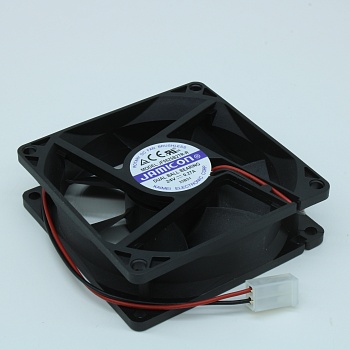 JF0825B2TR-R - Вентилятор 24В 80х80х25мм, B 4500 об/мин., 97.75м3/час, 42.4дБ, двойной подшипник качения, тип вывода - провод с разъемом