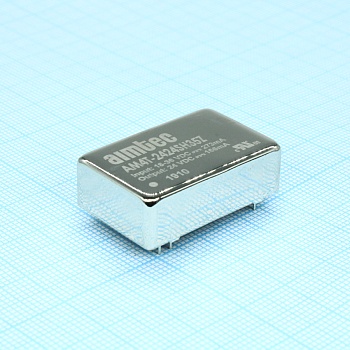 AM4T-2424SH35Z - DC/DC, 4Вт, вход 18…36В, выход 24В/0.167А, изоляция 3500В DC, КПД 85%, максимальная емкостная нагрузка не более 47мкФ, DIP24, 31.75x20.32x10.16мм, -40…85°C, металл