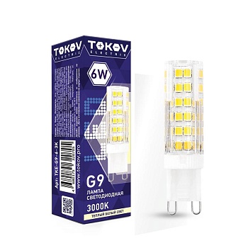 Лампа светодиодная 6Вт Capsule 3000К G9 220-240В TKE-G9-6-3K