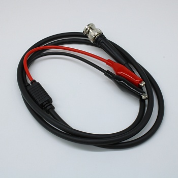 HB-A100 - Кабель соединительный BNCшт - 2 крокодила, черный/красный, длина 1м., RG58C/U