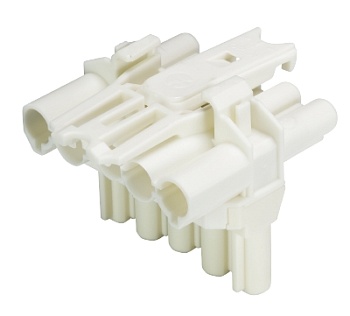 Разветвитель GST18I5VK2P1TB V WS - Распределительное устройство, 1 вход / 2 выхода, тип: T, 5 полюсов, серия gesis GST18i5, номинальное напряжение: 250V / 400V, номинальный ток: 20А, цвет: белый