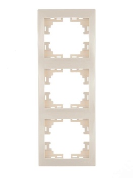 Рамка 3-м Mira вертикал. крем. 701-0300-153