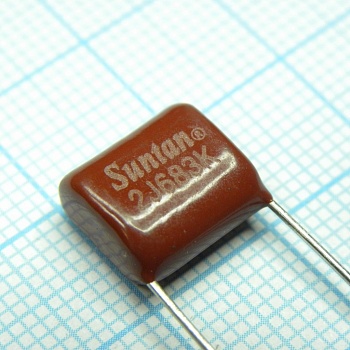 TS02002J683KSB0D0R - Конденсатор металлоплёночный полиэтилентерефталатный 0.068мкФ 630В ±10% (13х8х12мм) шаг выводов 10мм 85°С россыпь