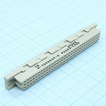 4-1393637-6 - Розетка на плату  шаг 2.54мм 96 контактов 3 ряда монтаж в отверстие