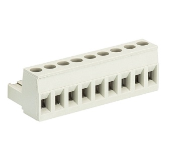 Розетка Wiecon 8113 B / 9 OB - Розеточный разъем, угловой, на кабель, шаг 5,00 мм, 9 полюсов, номинальное сечение: 2,5 мм кв., винтовая фиксация провода, 400V, 12А, без маркировки, цвет: серый, серия 8113 B OB