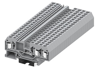 Проходная клемма 204951 - Проходная клемма, TA4-1-2, 3 точки подключения, тип фиксации провода: пружинный, номинальное сечение: 4 мм кв., 32A, 800V, ширина: 6 мм, цвет: серый, DIN 35