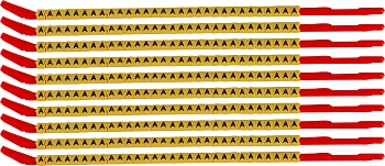 brd333110 - SCNG-10-A клипсы жёлтые, 300шт/упак, для провода 2,8-3,4мм диаметра, легенда A