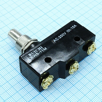 LXW5-11M - Микропереключатель ON-(ON) (15A 125/250В) одна контактная группа