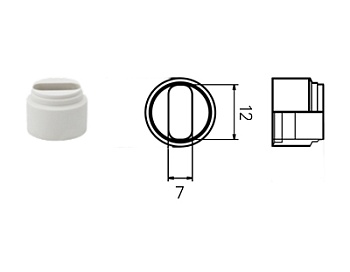 Уплотн.вставка F0.001.7120.0 - Уплотнитель для греющего кабеля, размер кабеля: 12 х 7 мм для установки в разъем RST Classic