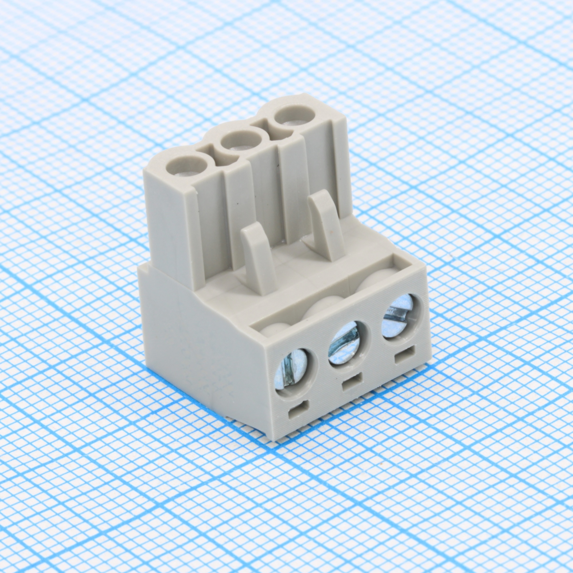 WJ2EDGK-5.0-03P-11-00A - Разъем клеммный винтовой на кабель 3 контакта шаг 5 мм