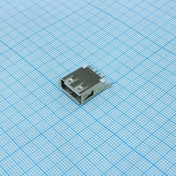 L-KLS1-181B-W - Разъем USB тип А вертикальный монтаж, розетка на плату