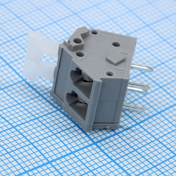 DG243-5.0-02P-11-00A(H) - Пружинный клеммник на печатную плату 2 контакта. Серия DG243-5.0