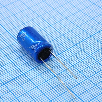 JRB1J221M05001000170000B - Конденсатор электролитический алюминиевый 220мкФ 63В ±20% (10х17)мм радиальный, шаг 5мм 270мА 2000час 105°C россыпь