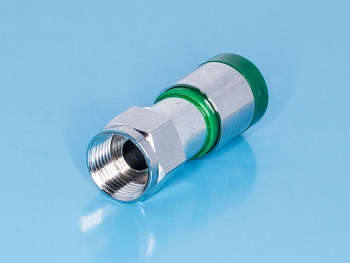 F-C6PW - Разъем F вилка на кабель RG-6, обжимной, водонепроницаемый