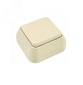 Выключатель 1-кл. ОП 10А IP20 крем. 45201