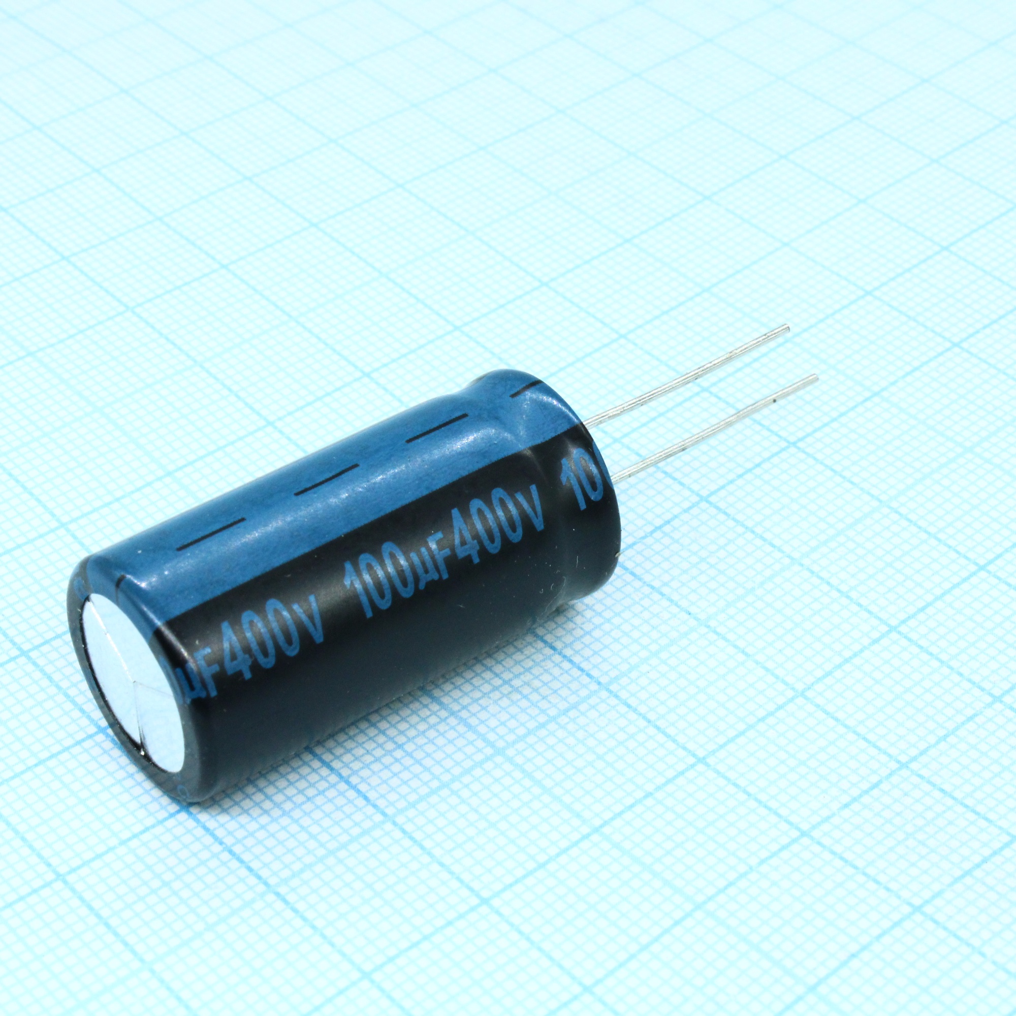 JTK107M400S1GMN35L - Конденсатор алюминиевый электролитический 100мкФ 400В  ±20% (18 х 35мм) радиальные выводы 7.5мм 440мА 2000час 105°С россыпь