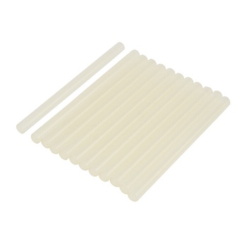 Стержни клеевые 7мм,100мм, 12шт/уп, свет - блистер,прозрачные светящиеся