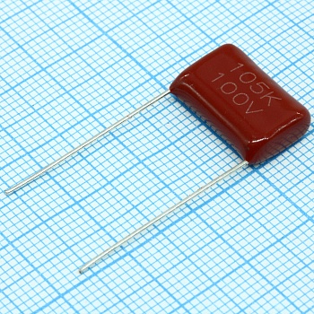 L-KLS10-CL21-105K100-P15 - Конденсатор металлоплёночный полиэтилентерефталатный 1мкФ 100В ±10% (19х9х14мм) шаг выводов 15мм 85°С россыпь