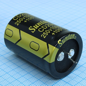 TS13DR2E102MSB0D0R - Конденсатор алюминиевый электролитический 250В  1000мкФ ±20%, 30*45 P:10мм защелкиваемые выводы 2000ч -25…+105°С