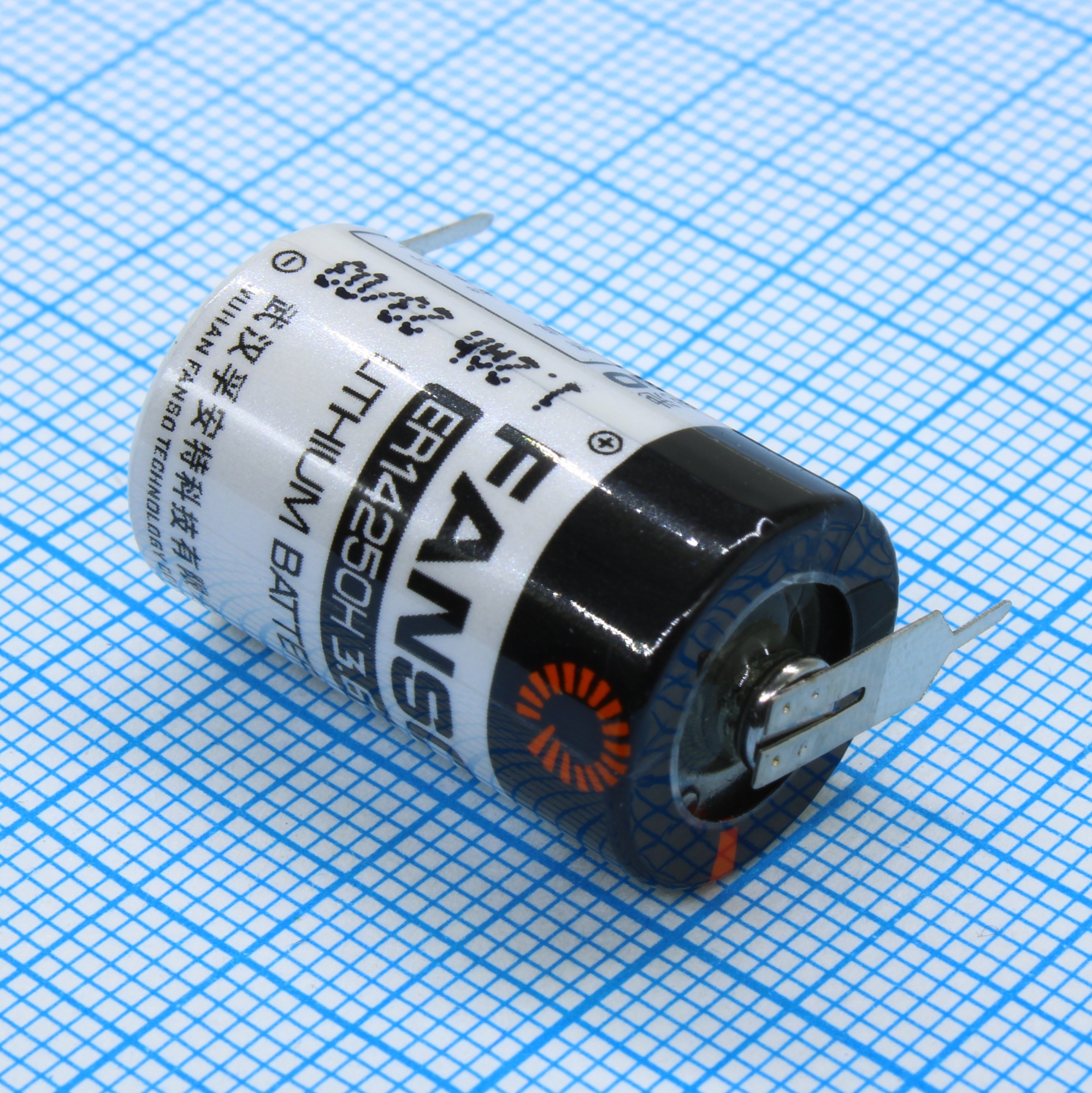 ER14250H/3PT - Li, SOCl2 батарея типоразмера 1/2AA, 3.6 В, 1.2 Ач, радиальные приваренные выводы, -55...85 °C