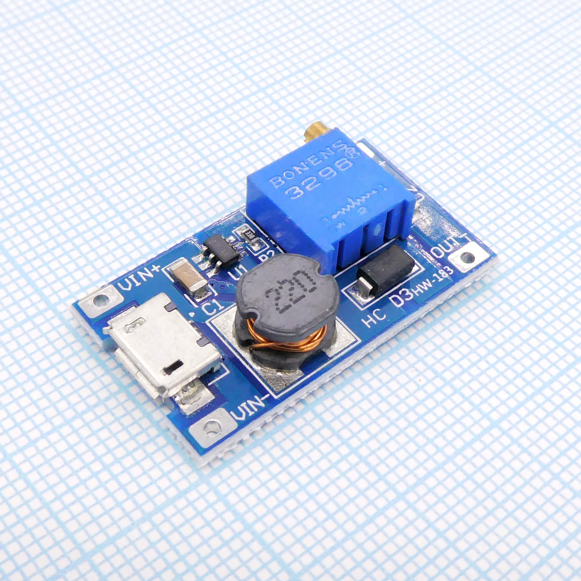 i13/1-DC-DC повышающий MT3608 microUSB - повышающий преобразователь напряжения