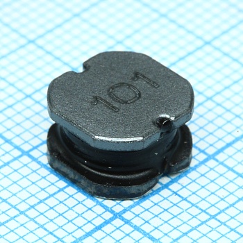 SRN1060-101M - Катушка индуктивности силовая проволочная полуэкранированная 100мкГн ±20% 100кГц 13Q-Фактор феррит 1.7A 210мОм по постоянному току лента на катушке