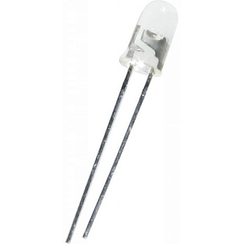 L-1513SURC-E - Светодиод 5мм/красный/630нм/1600-2200мкд/прозрачный/20°