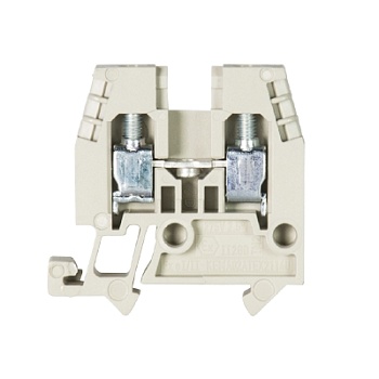 Клемма WKM 2.5/15 - Проходная клемма, тип фиксации провода: винтовой, номинальное сечение: 2,5 мм кв., 25A, 500V, ширина: 5 мм, цвет: серый, тип монтажа: DIN 15