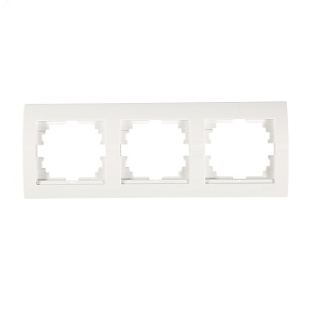 DERIY Рамка 3 поста горизонтальная белый 702-0200-148