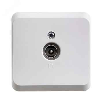 ЭТЮД Розетка телевизионная TV 0.7дБ наружная белая TVA-002B