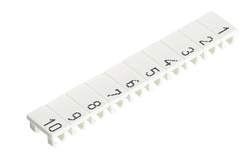 Шильдик 9705A/5/10 B  111-120 - Маркировка для клемм сечением 2,5 мм.кв., шириной 5 мм, 10 шильдиков, белая, нанесенные знаки: 111 – 120