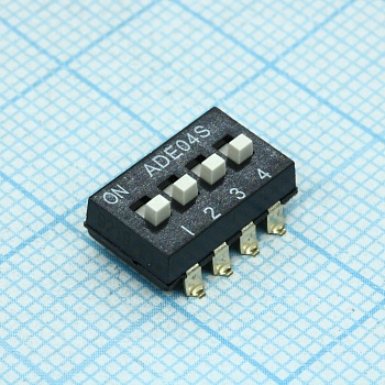 1825058-7 - Переключатель DIP Switches; Конфигурация: SPST; Контакты: 4; Шаг: 2.54