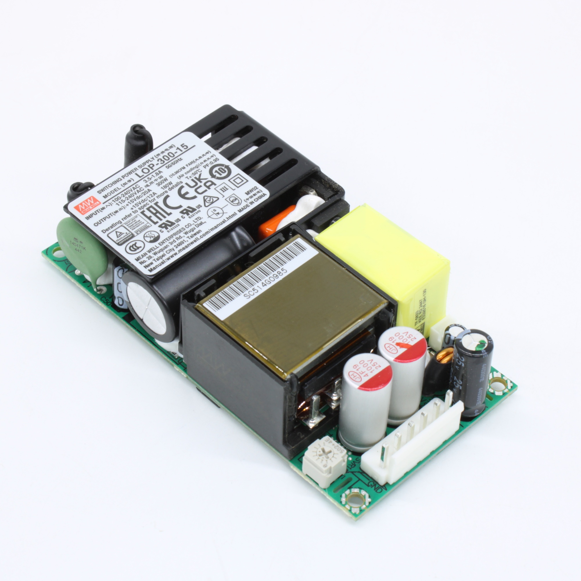 LOP-300-15 - Преобразователь АC/DC открытого исполнения 300 Вт выход 15 В/20 А