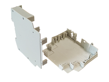 Боковая секция корпуса 01.004.6000.0 - Боковая секция корпуса для РЭА, габариты, Ш х В х Г (мм): 22,5 x 96,5 x 91,5 , пластик, цвет: серый, серия wiebox COMPACT