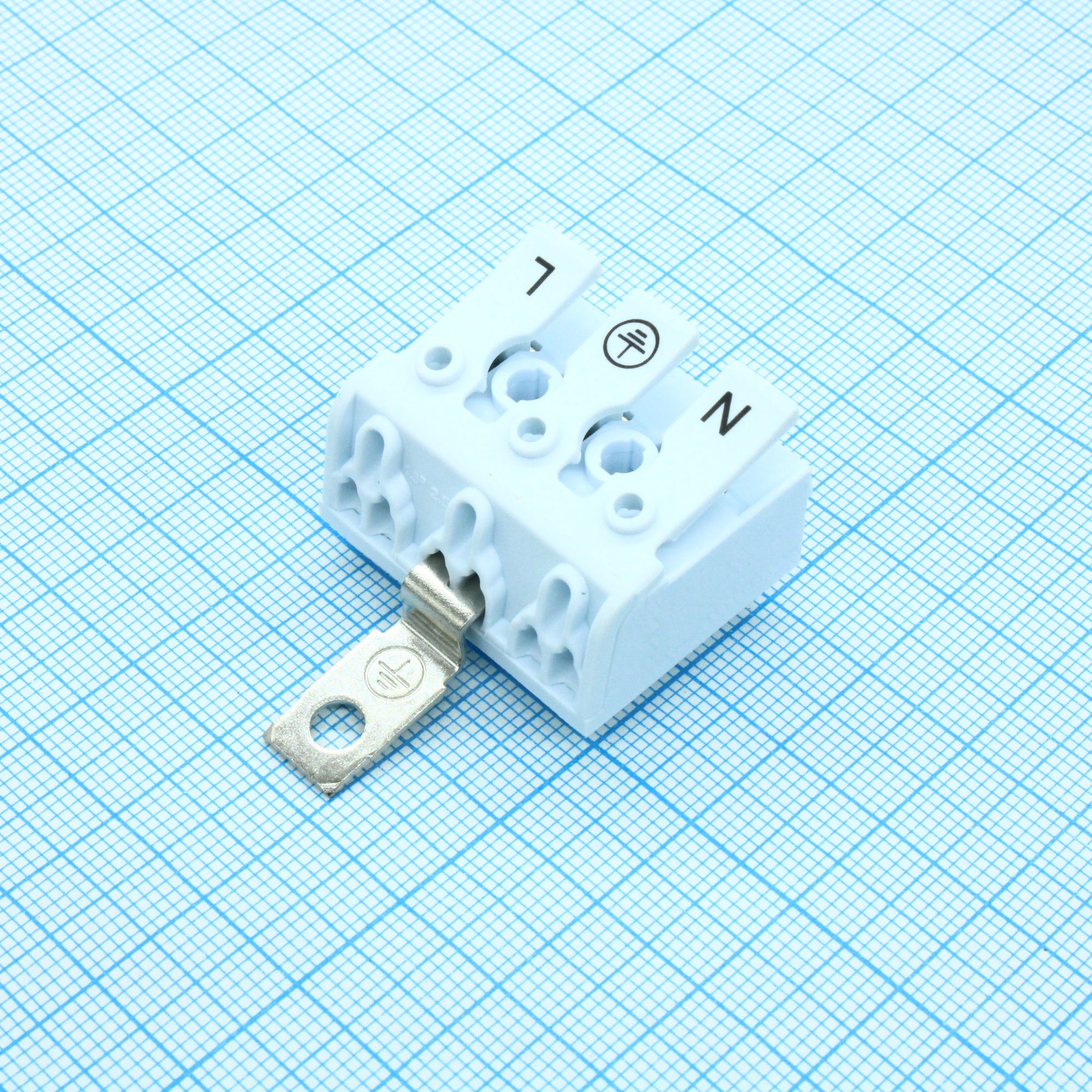 DG238-10.0-03P-19-05A(H) - Электромонтажный клеммник на 3 контакта. с заземляющим контактом