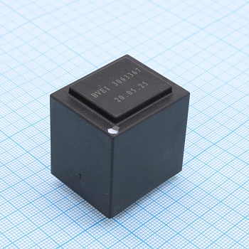 KSP-BVEI3063367 - Трансформатор питания 3ВА  230В 15В 200мА до+70°C (EI 30/23)34.3мм