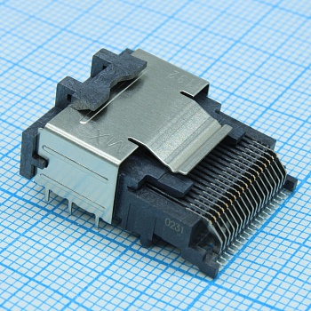 757830132 - Соединитель I-Pass 36 контактов шаг 0.8 мм угловой SMD 36 терминалов 1 порт серия iPass™ лента на катушке